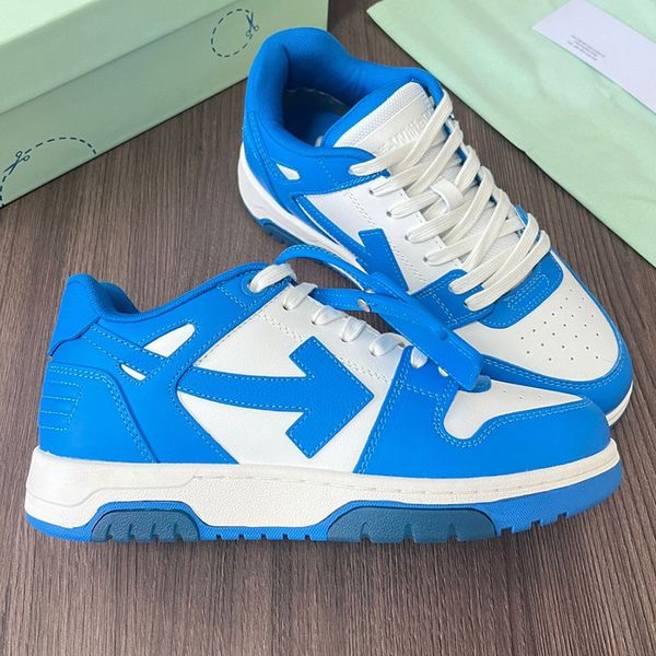 

Mens Womens Slim Arrow Sports Shoes Designer Men Sneakers Women OW Brand Name Non-slip Soles Classics From the 80s Low Sneaker Size 36-46 with Leather, Light tan