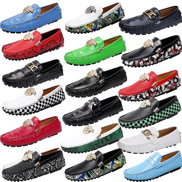 luxury brand metal ltalian designer genuine leather black white check loafers moccasins driving shoe casual flat dress shoes
luxury brand metal ltalian designer genuine leather black white check loafers moccasins driving shoe casual flat dress shoes