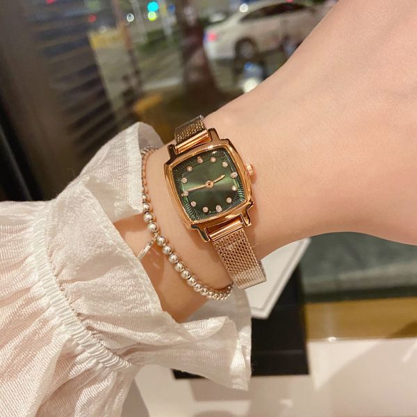 women's watch 28mm square quartz watch stainless steel folding buckle women's gold watch luxury fashion watch with box, Slivery;golden
women's watch 28mm square quartz watch stainless steel folding buckle women's gold watch luxury fashion watch with box, Slivery;golden