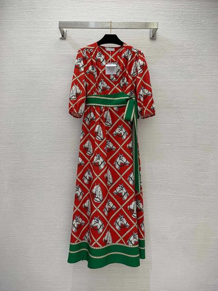 23ss summer dresses women dress women designer clothes rhombus horsehead printing one-piece wrapped lace-up waist show thin large swing dres, Black;gray
23ss summer dresses women dress women designer clothes rhombus horsehead printing one-piece wrapped lace-up waist show thin large swing dres, Black;gray