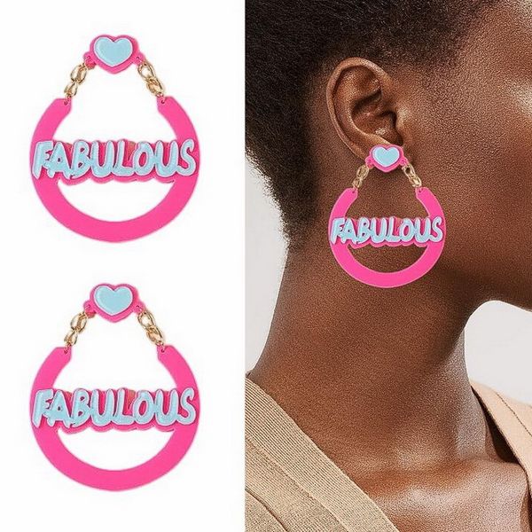 personalized exaggerated fashion english alphabet acrylic earrings long accessories, Silver
personalized exaggerated fashion english alphabet acrylic earrings long accessories, Silver