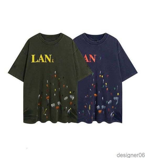 ss23 designer lanvins letter printing ink splashing color dots short sleeve men's and women's lovers t-shirt trend, White;black
ss23 designer lanvins letter printing ink splashing color dots short sleeve men's and women's lovers t-shirt trend, White;black