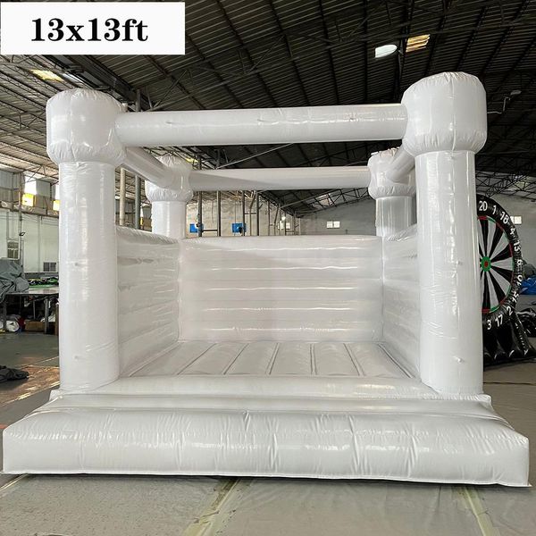 

commercial grade bounce house full pvc inflatable wedding bouncy castle jumping bed kids audits jumper white for fun inside outdoor with blo
