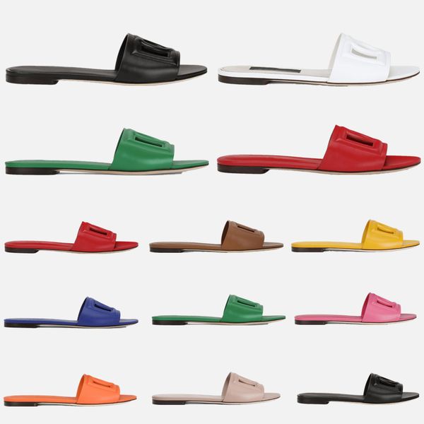 designer calfskin womens slide slippers fashion white black blue fan nude green yellow leather flat bottom sandals 35-42
designer calfskin womens slide slippers fashion white black blue fan nude green yellow leather flat bottom sandals 35-42