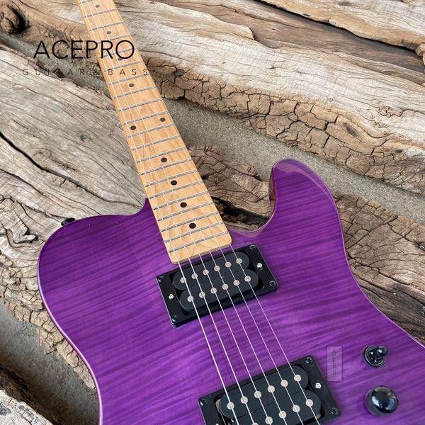 acepro purple electric guitar stainless steel frets 2-piece mahogany body+flame maple roast maple neck black hardware
acepro purple electric guitar stainless steel frets 2-piece mahogany body+flame maple roast maple neck black hardware