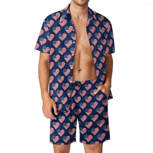men's tracksuits independence day usa flag hearts men sets patriotic red white blue vintage casual shirt set short sleeve custom shorts, Gray
men's tracksuits independence day usa flag hearts men sets patriotic red white blue vintage casual shirt set short sleeve custom shorts, Gray