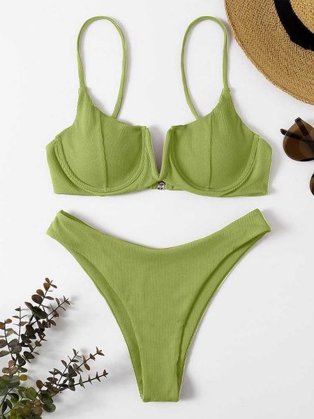 women's swimwear 2020 new bikini small pit v-shaped steel swimming whqh, White;black
women's swimwear 2020 new bikini small pit v-shaped steel swimming whqh, White;black