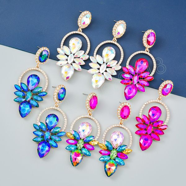 fashion metal flower rhinestone geometric earrings women's exaggerated dangle earrings banquet jewelry accessories, Silver
fashion metal flower rhinestone geometric earrings women's exaggerated dangle earrings banquet jewelry accessories, Silver