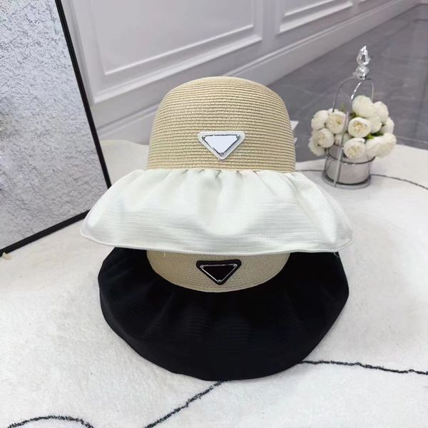 women's wedding date luxury designer bucket hat summer vacation travel sunshade breathable triangle letter print straw hat, Blue;gray
women's wedding date luxury designer bucket hat summer vacation travel sunshade breathable triangle letter print straw hat, Blue;gray