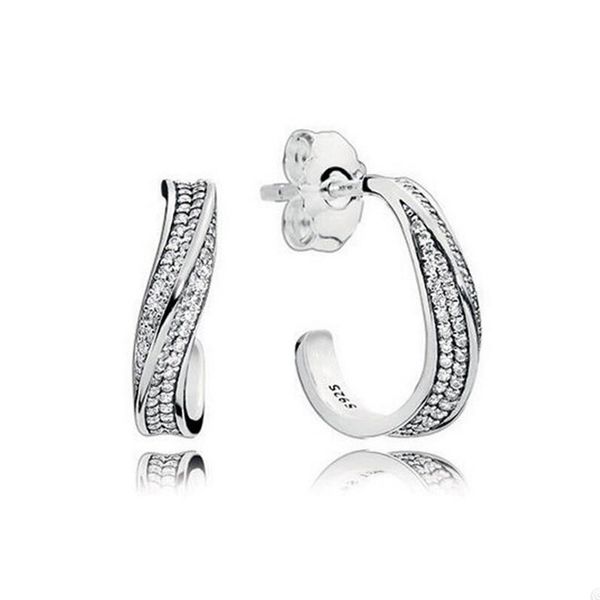 sparkling pave wave hoop earrings for pandora real sterling silver wedding party jewelry designer earring for women luxury stud earrings wit, Golden;silver
sparkling pave wave hoop earrings for pandora real sterling silver wedding party jewelry designer earring for women luxury stud earrings wit, Golden;silver