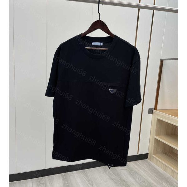 23ss designer t shirt summer men clothes casual tshirt round neck pure cotton metal triangle on the front hem drawstring patchwork short sle, White;black
23ss designer t shirt summer men clothes casual tshirt round neck pure cotton metal triangle on the front hem drawstring patchwork short sle, White;black
