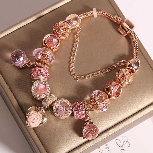 2022 new charm bracelet rose gold five petals flower pendant pink murano glass european charm beads heart beads bangle fits pandora charm br, Black
2022 new charm bracelet rose gold five petals flower pendant pink murano glass european charm beads heart beads bangle fits pandora charm br, Black
