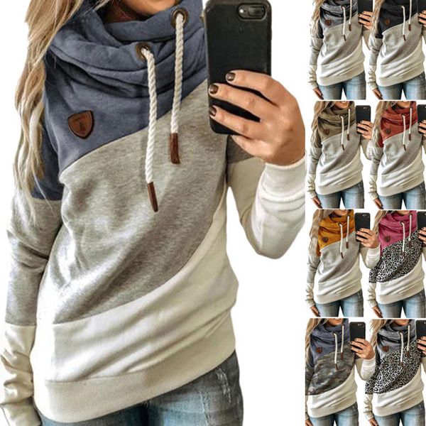 diagonal color block patchwork hoodie casual women streetwear turtleneck sweatshirt polerones drawstring hoodie contrast, Black
diagonal color block patchwork hoodie casual women streetwear turtleneck sweatshirt polerones drawstring hoodie contrast, Black