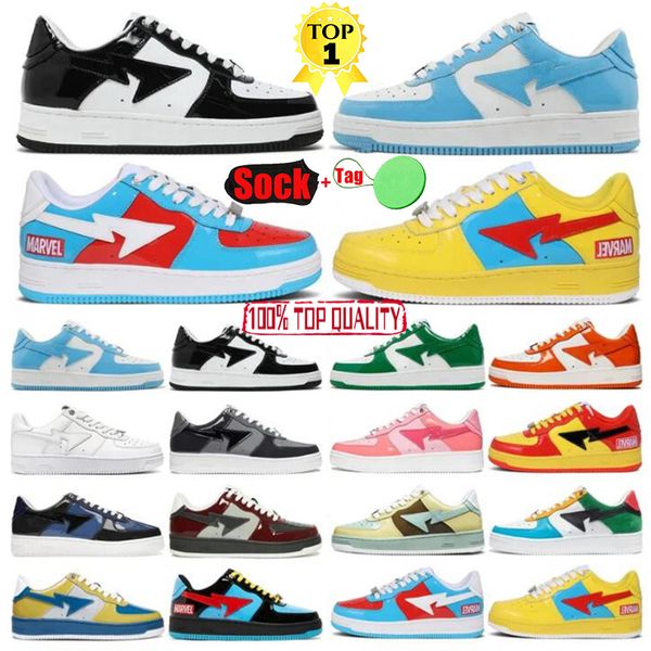 men bapestas running shoes woman fashion patent leather luxury bapesta sneaker black white message outdoor trainers plate-forme designer sk8
men bapestas running shoes woman fashion patent leather luxury bapesta sneaker black white message outdoor trainers plate-forme designer sk8