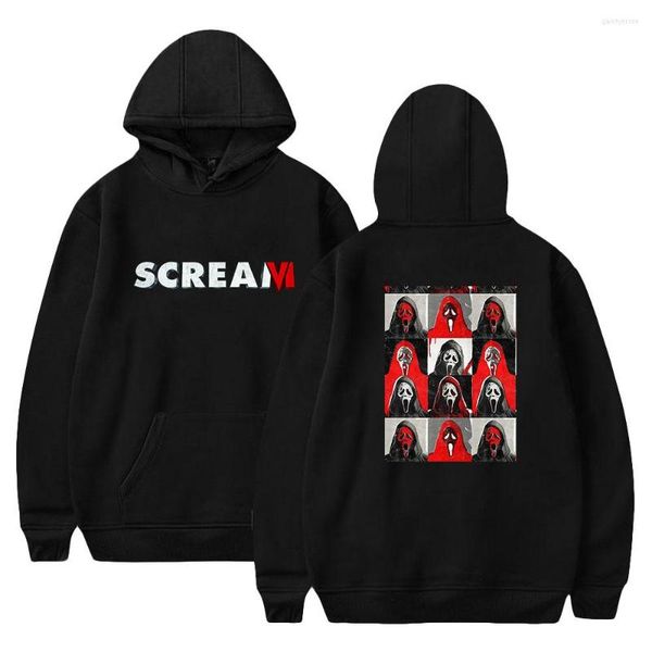 men's hoodies scream vi 2023 movie long sleeve sweatshirts women men's hoodie harajuku streetwear clothes, Black
men's hoodies scream vi 2023 movie long sleeve sweatshirts women men's hoodie harajuku streetwear clothes, Black