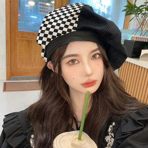 fashion newsboy cap designer luxury beret cloud hat female super spring and autumn versatile online big head small face ins crowd checkerboa, Blue;gray
fashion newsboy cap designer luxury beret cloud hat female super spring and autumn versatile online big head small face ins crowd checkerboa, Blue;gray
