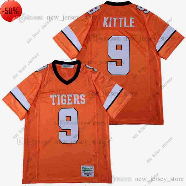 american college football wear movie george #9 kittle orange high school jersey red white custom diy design stitched college football jersey, Black;red
american college football wear movie george #9 kittle orange high school jersey red white custom diy design stitched college football jersey, Black;red