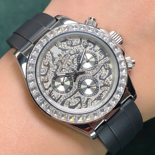 diamond men mechanical watch 40mm automatic watche warterproof business fashion designer montre de luxes, Slivery;brown
diamond men mechanical watch 40mm automatic watche warterproof business fashion designer montre de luxes, Slivery;brown