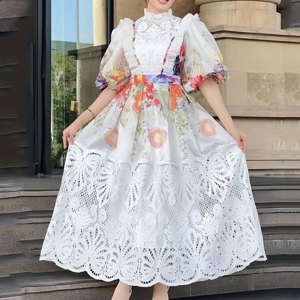 women's dress designer luxury summer dress clothing fashion print panel lace senior dress dress long dress, Black;gray
women's dress designer luxury summer dress clothing fashion print panel lace senior dress dress long dress, Black;gray