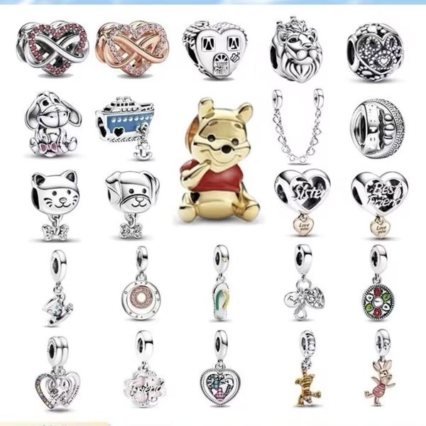 925 sterling silver beaded love jumping tiger bear spherical loose bead accessories fit pandora charm bracelet diy jewelry accessories, Black
925 sterling silver beaded love jumping tiger bear spherical loose bead accessories fit pandora charm bracelet diy jewelry accessories, Black