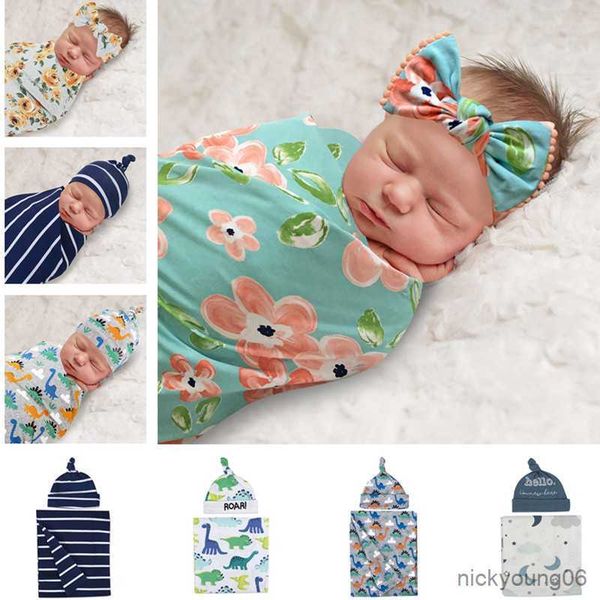 sleeping bags newborn cotton blanket set baby swaddle wrap towel blanket r230718