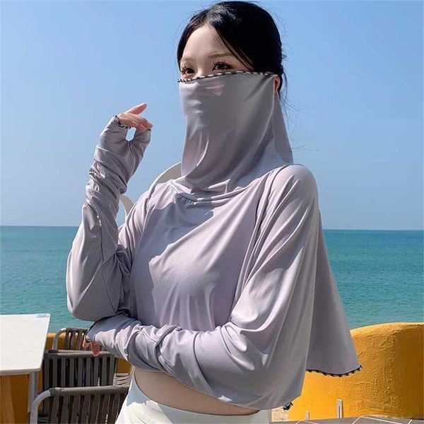 new ice silk sun protection clothing women's long sleeve shirt outdoor tourism uv shawlcpdt, White
new ice silk sun protection clothing women's long sleeve shirt outdoor tourism uv shawlcpdt, White