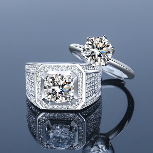2pcs solitaire 1ct lab diamond couple promise ring 925 sterling silver engagement wedding band rings for women men jewelry gift, Slivery;golden
2pcs solitaire 1ct lab diamond couple promise ring 925 sterling silver engagement wedding band rings for women men jewelry gift, Slivery;golden