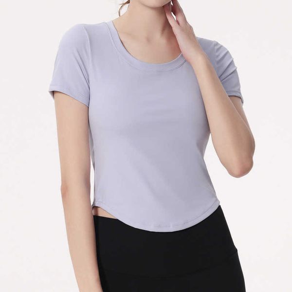 designer lulus women t shirt same yoga with chest pad thin round neck breathable fitness short sleeve running sports t-shirt, White
designer lulus women t shirt same yoga with chest pad thin round neck breathable fitness short sleeve running sports t-shirt, White