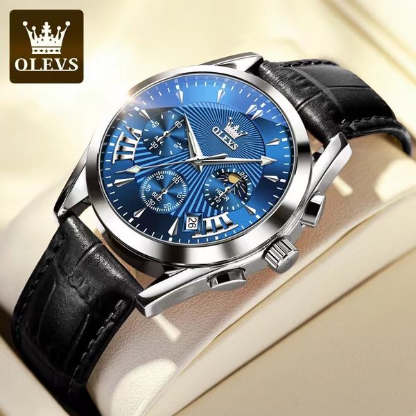 olevs multifunctional sports timer student quartz watch waterproof men's watch 40mm men's watch, Slivery;brown
olevs multifunctional sports timer student quartz watch waterproof men's watch 40mm men's watch, Slivery;brown