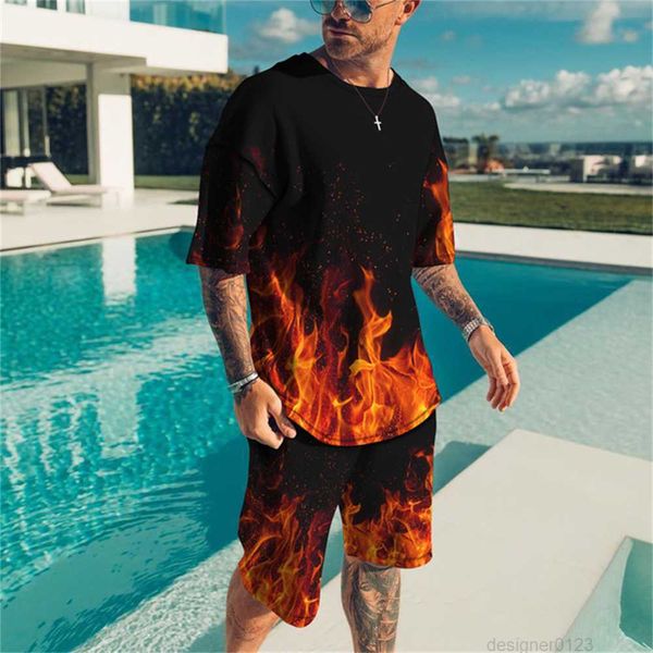 summer men's new sports tshirt shorts suit flame pattern printed piece set black jogging fashion street suit casual oversized, Gray
summer men's new sports tshirt shorts suit flame pattern printed piece set black jogging fashion street suit casual oversized, Gray
