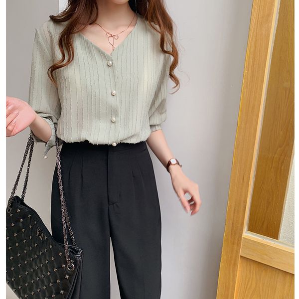 2020 summer pink chiffon women shirt blouse fashion short sleeve v-neck women's clothing shirt lace women's, White
2020 summer pink chiffon women shirt blouse fashion short sleeve v-neck women's clothing shirt lace women's, White