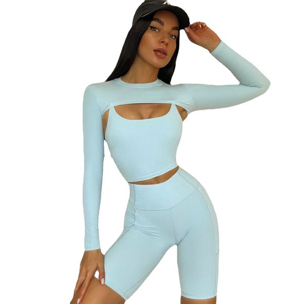 tight yoga bra long-sleeved shorts trousers yoga suit running sports shorts four-piece yoga suit women
tight yoga bra long-sleeved shorts trousers yoga suit running sports shorts four-piece yoga suit women