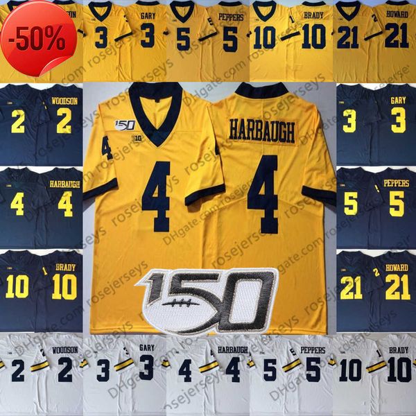 2019 ncaa 150th michigan wolverines #4 jim harbaugh 5 jabrill peppers 21 desmond howard 2 carlo kemp jake moody white navy yellow jerseys, Black;red
2019 ncaa 150th michigan wolverines #4 jim harbaugh 5 jabrill peppers 21 desmond howard 2 carlo kemp jake moody white navy yellow jerseys, Black;red