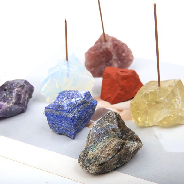natural healing raw stone incense tray gems stick base holder fragrant plug fluorite amethyst clear quartz fengshui charms, Black
natural healing raw stone incense tray gems stick base holder fragrant plug fluorite amethyst clear quartz fengshui charms, Black