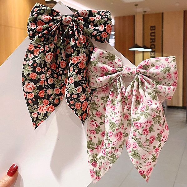 fashion floral print bow ribbon hair clip beautiful sweet barrettes for women girls pastoral headwear hairpin hair accessories, Slivery;white
fashion floral print bow ribbon hair clip beautiful sweet barrettes for women girls pastoral headwear hairpin hair accessories, Slivery;white