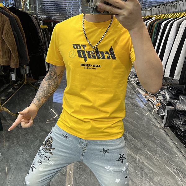 t-shirt men's 2023 summer new fashion brand male pullover round neck popular print pattern casual short sleeve tees yellow clothing, White;black
t-shirt men's 2023 summer new fashion brand male pullover round neck popular print pattern casual short sleeve tees yellow clothing, White;black
