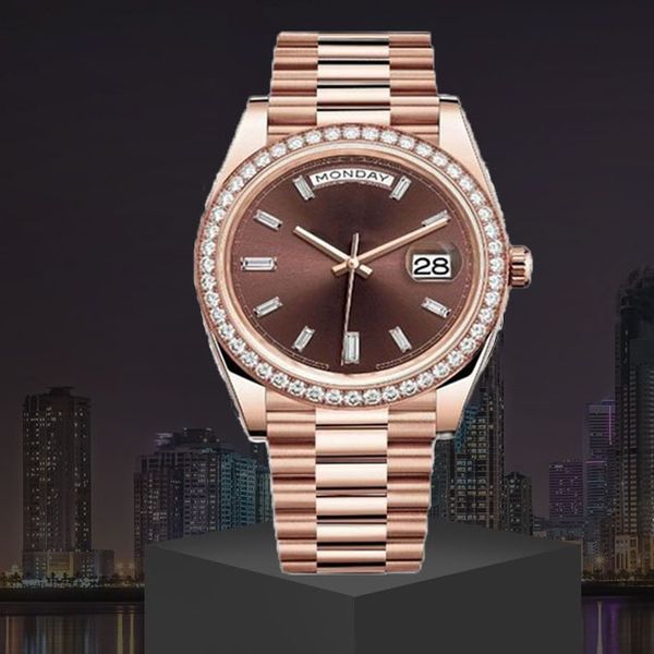 highquality fashion luxury mens watch designer watches diamond automatic mechanical sapphire solid clasp gold watch wristwatch montre women, Slivery;brown
highquality fashion luxury mens watch designer watches diamond automatic mechanical sapphire solid clasp gold watch wristwatch montre women, Slivery;brown
