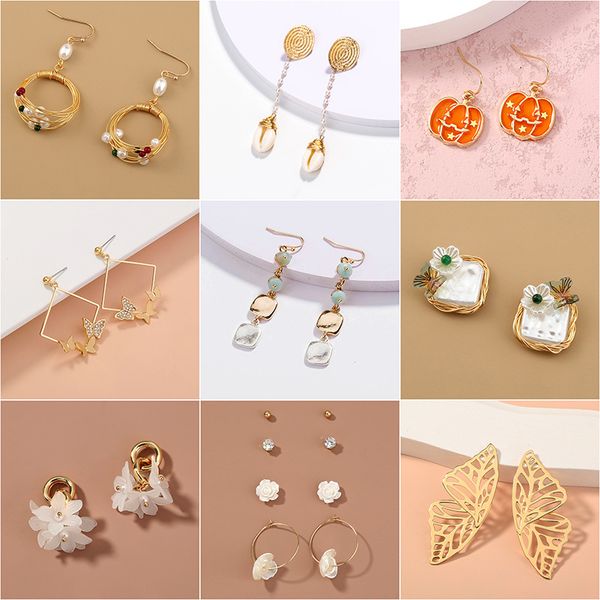 hoop & huggie europe and the united states cross-border sales of creative retro accessories trend earrings imitation pearl natural stone ear, Golden;silver
hoop & huggie europe and the united states cross-border sales of creative retro accessories trend earrings imitation pearl natural stone ear, Golden;silver