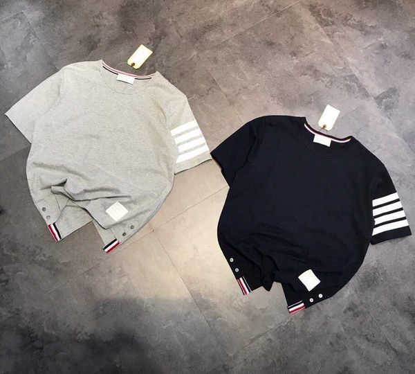 short sleeves tb fashion brand yarn woven four bar simple style loose t-shirt, White
short sleeves tb fashion brand yarn woven four bar simple style loose t-shirt, White