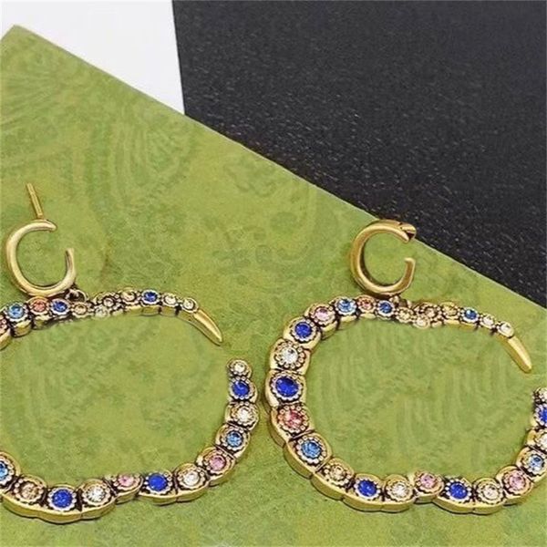 luxury earrings women jewelry dangle earring retro colour crystal ohrringe double g jewelry woman plated gold fashion stud earring with box, Silver
luxury earrings women jewelry dangle earring retro colour crystal ohrringe double g jewelry woman plated gold fashion stud earring with box, Silver