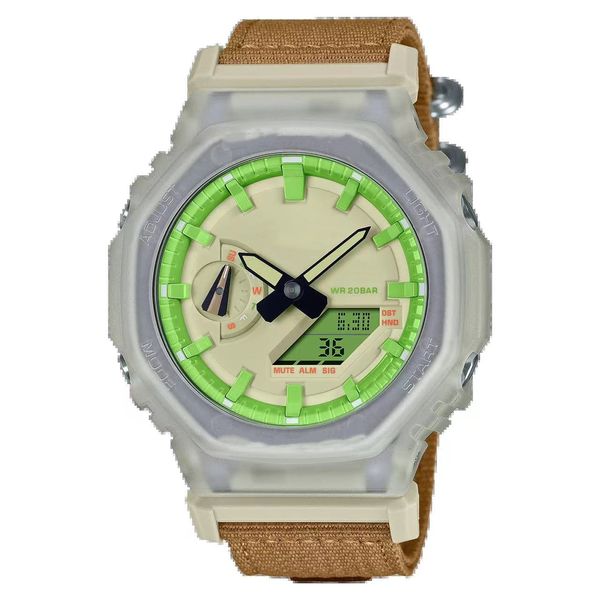 digital sport quartz men's watch original shock watch full feature world time led auto hand light 2100 oak series, Slivery;brown
digital sport quartz men's watch original shock watch full feature world time led auto hand light 2100 oak series, Slivery;brown
