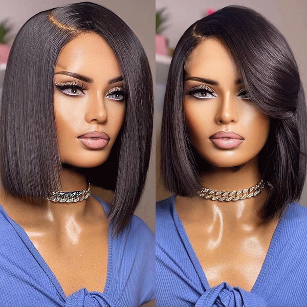 short bob wig straight 13x1 t part human hair wigs for black women pre plucked transparent frontal wig brazilian lace wigs, Black;brown
short bob wig straight 13x1 t part human hair wigs for black women pre plucked transparent frontal wig brazilian lace wigs, Black;brown
