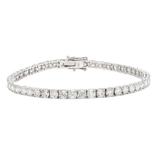 round shaped diamond tennis bracelet in 14k rose white yellow gold bangle 8 in/20.32 cm 11.25 ctw, Silver
round shaped diamond tennis bracelet in 14k rose white yellow gold bangle 8 in/20.32 cm 11.25 ctw, Silver