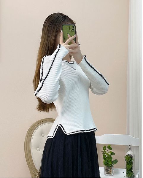 610 l 2023 summer sweaters women's pullover sweater striped crew neck long sleeve brand same style women's mingmo, White;black
610 l 2023 summer sweaters women's pullover sweater striped crew neck long sleeve brand same style women's mingmo, White;black