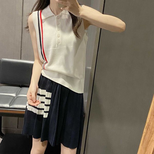 xiao liu same oxygen city summer style tb classic tank clear and slim knitted casual, White
xiao liu same oxygen city summer style tb classic tank clear and slim knitted casual, White