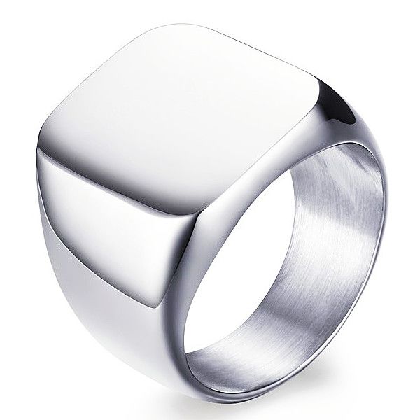 vintage mens ring stainless steel square signet rings jewelry gift for men women boyfriend girlfriend yw248rc-294, Silver
vintage mens ring stainless steel square signet rings jewelry gift for men women boyfriend girlfriend yw248rc-294, Silver