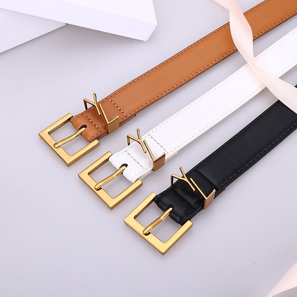 

luxury designer belt for women genuine leather cowhide width 3cm men designers belts bronze buckle silver womens waistband cintura, Black;brown