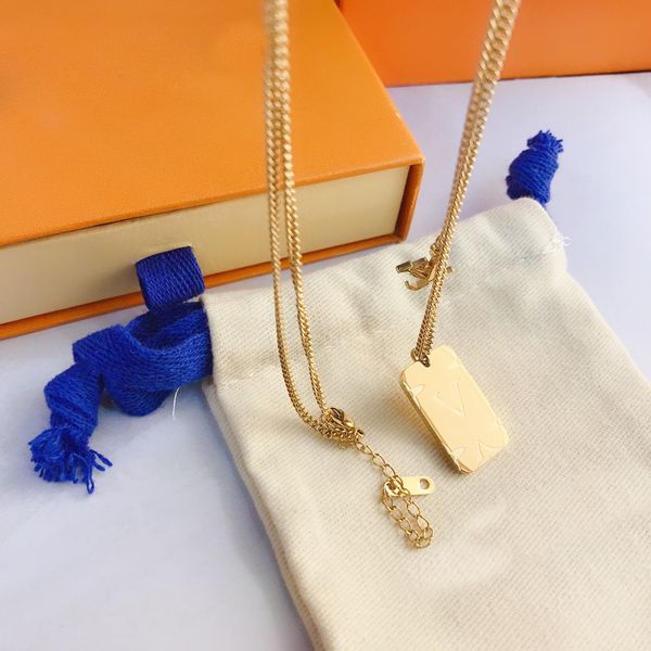 never fading 18k gold plated luxury brand designer pendants necklaces flower rectangle stainless steel letter choker pendant necklace chain, Silver
never fading 18k gold plated luxury brand designer pendants necklaces flower rectangle stainless steel letter choker pendant necklace chain, Silver