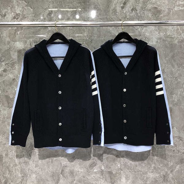 time breathe new tb knitted sweater cardigan for men and women loose front back panel blue coat, White;black
time breathe new tb knitted sweater cardigan for men and women loose front back panel blue coat, White;black
