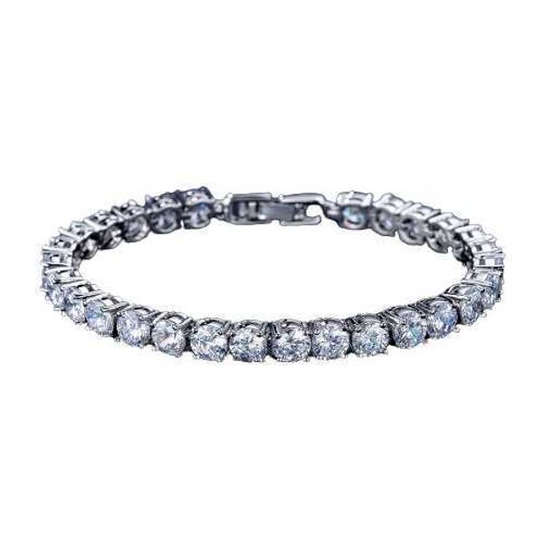 new design white gold plated bangles tennis bracelet 5mm zircon stones for men and women, Silver
new design white gold plated bangles tennis bracelet 5mm zircon stones for men and women, Silver